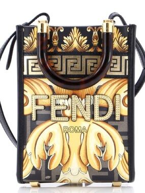 Fendace Mini Sunshine Shopper
Black & Gold Baroque Roma Mini Tote